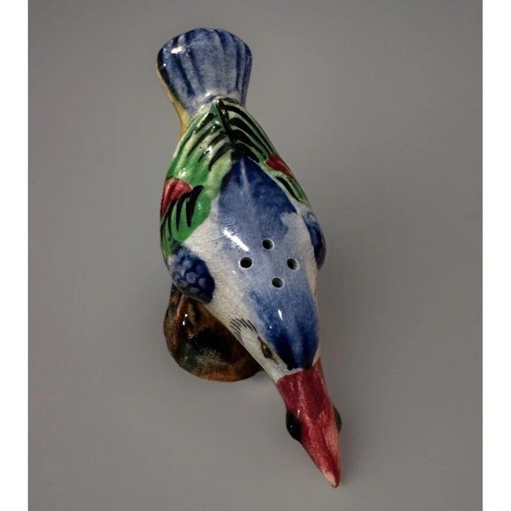 Vintage Ceramic Bird Salt and Pepper Shakers Japan Mid Century Hand Painted